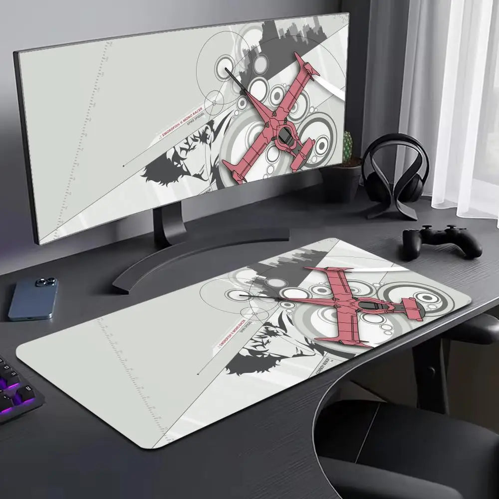 Cowboy Bebop: Mouse Pad Large Computer Mouse Pad Office Accessories XXL Pc Gamer Non-slip Deskmat Mousepad Keyboard Rubber Game