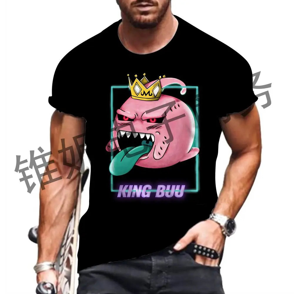 Dragon Ball Z: Men's T Shirt Vegeta Majin Buu Goku 2024 Short Sleeve Fashion