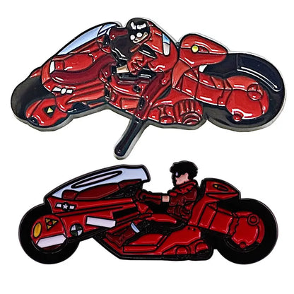 Akira: Red Motorbike Boys Anime Lapel Pins Backpack Jeans Enamel Brooch Pin Women Fashion Jewelry Gifts Cartoon Badges