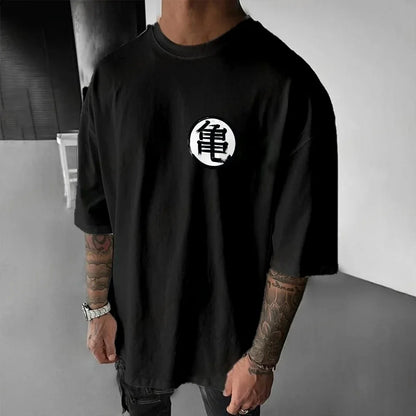 Dragon Ball: Summer Men's T-Shirt Anime Master Roshi Autumn Y2K Harajuku Boy Children's Parent-Child Trend Short Sleeve Winter