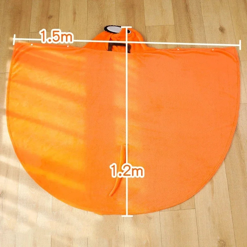 Chainsaw Man: Pochita Blanket Shawl Cute Women Pajamas Kawaii Chainsaw Man Cosplay Costume Adult Plaid Blanket Flannel Homewear