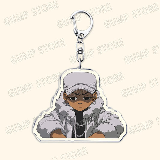 The Boondocks: Keychains for Accessories Bag Huey Riley Scarface Freeman Keyrings Jewelry Fans Gifts
