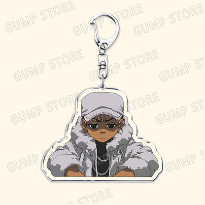 The Boondocks: Keychains for Accessories Bag Huey Riley Scarface Freeman Keyrings Jewelry Fans Gifts