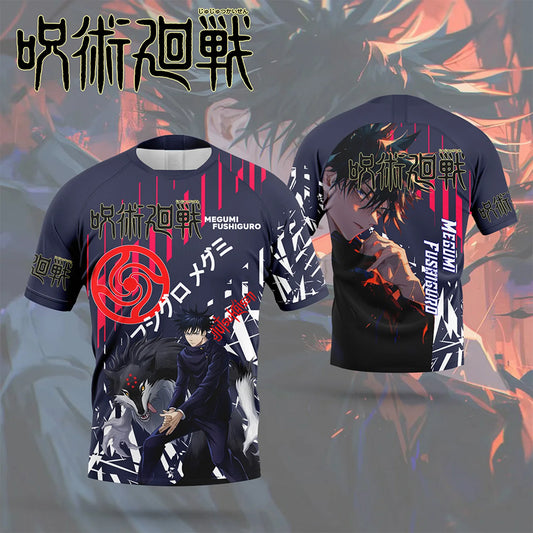 Jujutsu Kaisen: Bandai Anime Character-themed Jerseys Adult Kids Athleisure T-Shirts Summer Quick-drying Soft Lightweight Comfy