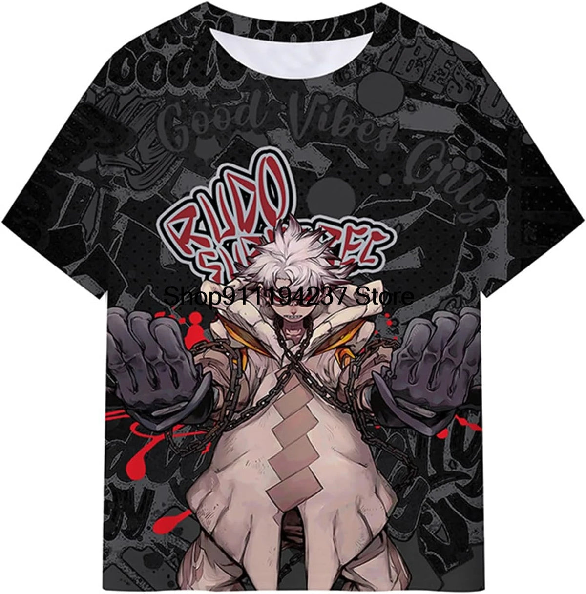 Gachiakuta: T-Shirt Rudo Surebrec Tops Tee Short Sleeve Cosplay Shirt