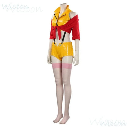 Cowboy Bebop: Anime Faye Valentine Cowboy BEBOP Cosplay Costume Prop Red Yellow Uniform Sexy Hot Suit Party for Women Comic-Cons;3,k8't,