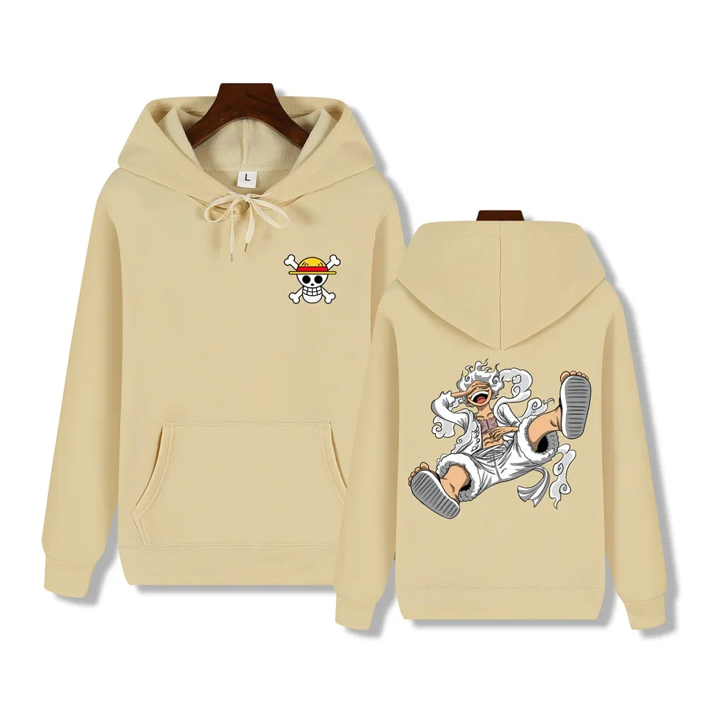 One PIece: Men' Spring and Autumn Anime One Piece Funny Printed Top Outdoor Fashion Hoodie