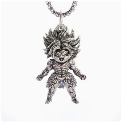 Dragon Ball Z: Super Saiyan Son Goku Alloy Electroplate Necklace Personality Jewelry Pendant Hip Hop Sweater Chain Comic