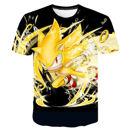 Sonic The Hedgehog: Boys Sonic T-Shirt Kids TShirts Baby Boys Casual Short Sleeves Print T-shirt For Boy Summer Children Tee Shirts Tops