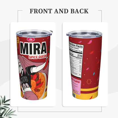 KPop Demon Hunters-  ramen mira Tumbler With Straw  Stainless Steel Tumblers Cup Double Wall Vacuum Insulated for Cold Or Hot 20oz
