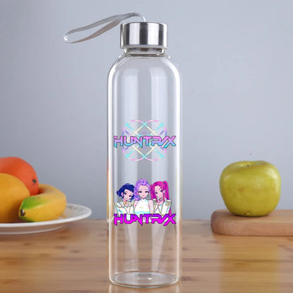 KPop Demon Hunters: Transparent Water Cup for Men Women Anime Cartoon Simple Cups Students Portable Fashion Water Bottle Gifts