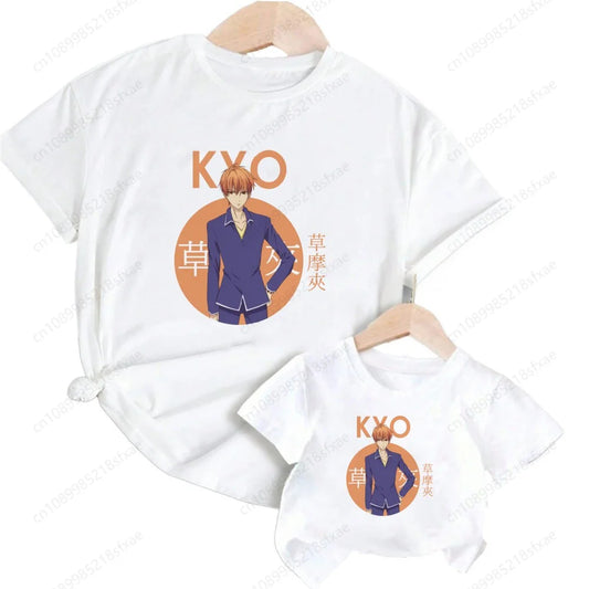 Fruits Basket: Kawaii Kyo Sohma Cartoon Fashion T T-shirt Kids Summer O-Neck Tops Tshirt