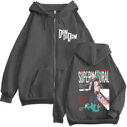 Dandadan: Print Hoodie Men's Women Autumn/Winter Fashion Fleece Sweatshirt Retro Oversized Coats Hooded Streetwear
