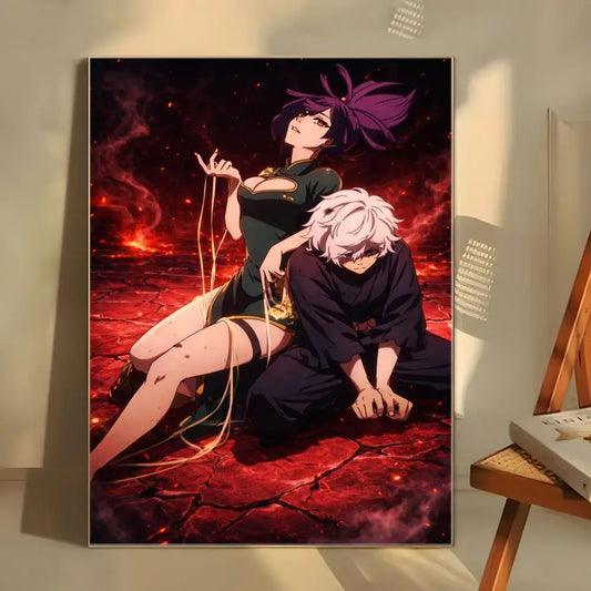 Hell's Paradise: Classic anime  Poster  Self-adhesive Art Waterproof Paper Sticker Coffee House Bar Room Wall Decor