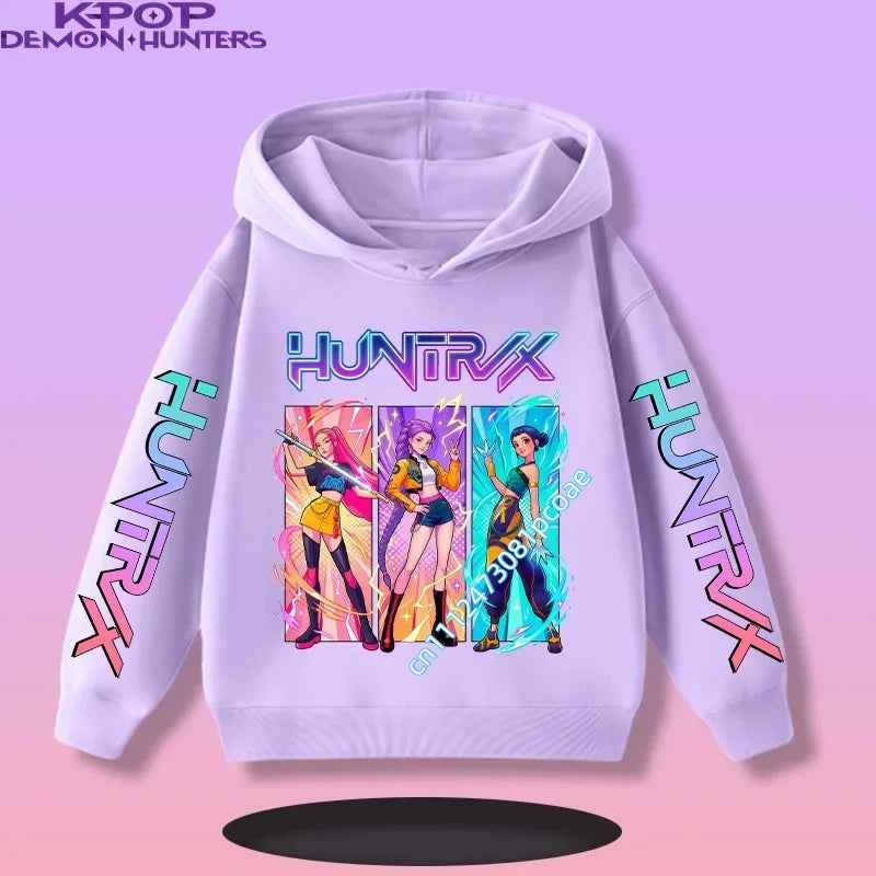 KPop Demon Hunters: Saja Boys Hoodie Boys Girls Long Sleeve Casual Sweatshirt Harajuku Pullover Fans Gift Kids Clothes