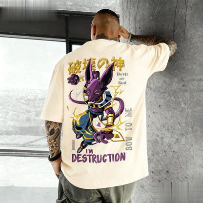 Dragon Ball: Beerus Anime Graphic T-shirt Men Women Cotton Short Sleeve Tee Streetwear Casual Top New Summer Fashion Y2k Clothes