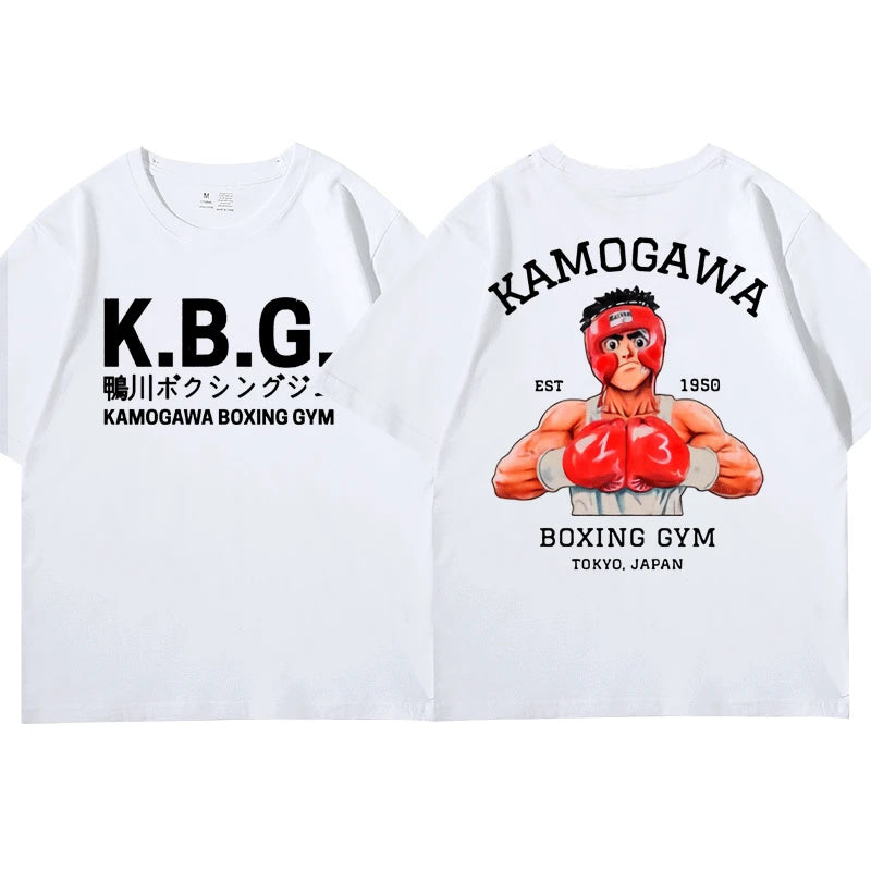 Hajime No Ippo: Kamogawa Boxing T-Shirt Makunouchi Takamura KGB Graphic Harajuku Streetwear