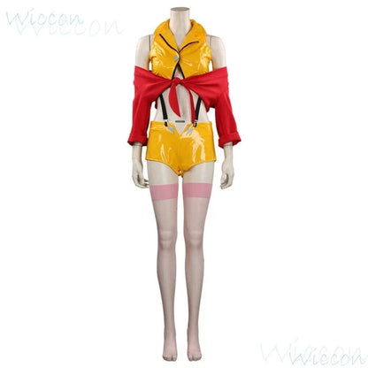 Cowboy Bebop: Anime Faye Valentine Cowboy BEBOP Cosplay Costume Prop Red Yellow Uniform Sexy Hot Suit Party for Women Comic-Cons;3,k8't,