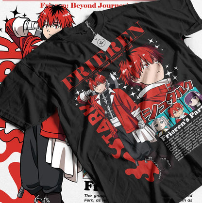 Frieren: T-Shirt Beyond Journey's End Fern Stark Girl Anime Gifts Shirt All Size