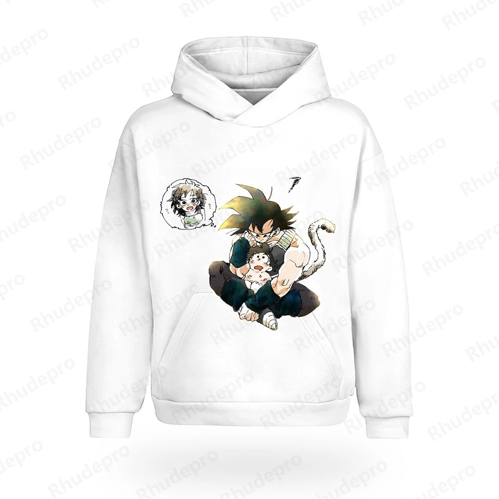 Dragon Ball: Oversized Men's Hoodie Clothing Hip Hop 5XL Goku Harajuku Style Tshirts Anime Vegeta Tops Streetwear Trend