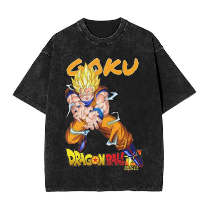 Dragon Ball: 2026 Master Roshi  Printed T-shirt Men's and Women's Washed T-shirt High Quality Vintage Cotton T-shirt Harajuku Tops