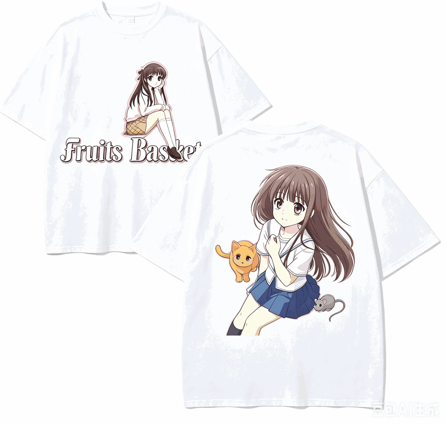 Fruits Basket:  Lover T-shirt Harajuku Cotton New Model High Street Retro Fashion Unisex Oversized high quality hot product