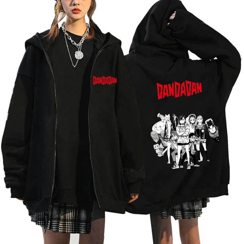 Dandadan: Okarun Zip Up Hoodies Style Youthful Manga Anime Printed Sweatshirt Design Designer Female Hoodie Zipper Funny