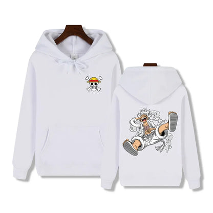 One PIece: Men' Spring and Autumn Anime One Piece Funny Printed Top Outdoor Fashion Hoodie