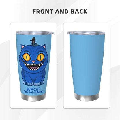 KPop Demon Hunters - Derpy  Insulated Tumbler with Lid Vacuum Thermal Mug Outdoor Travel Car Bottle Cup, 20oz