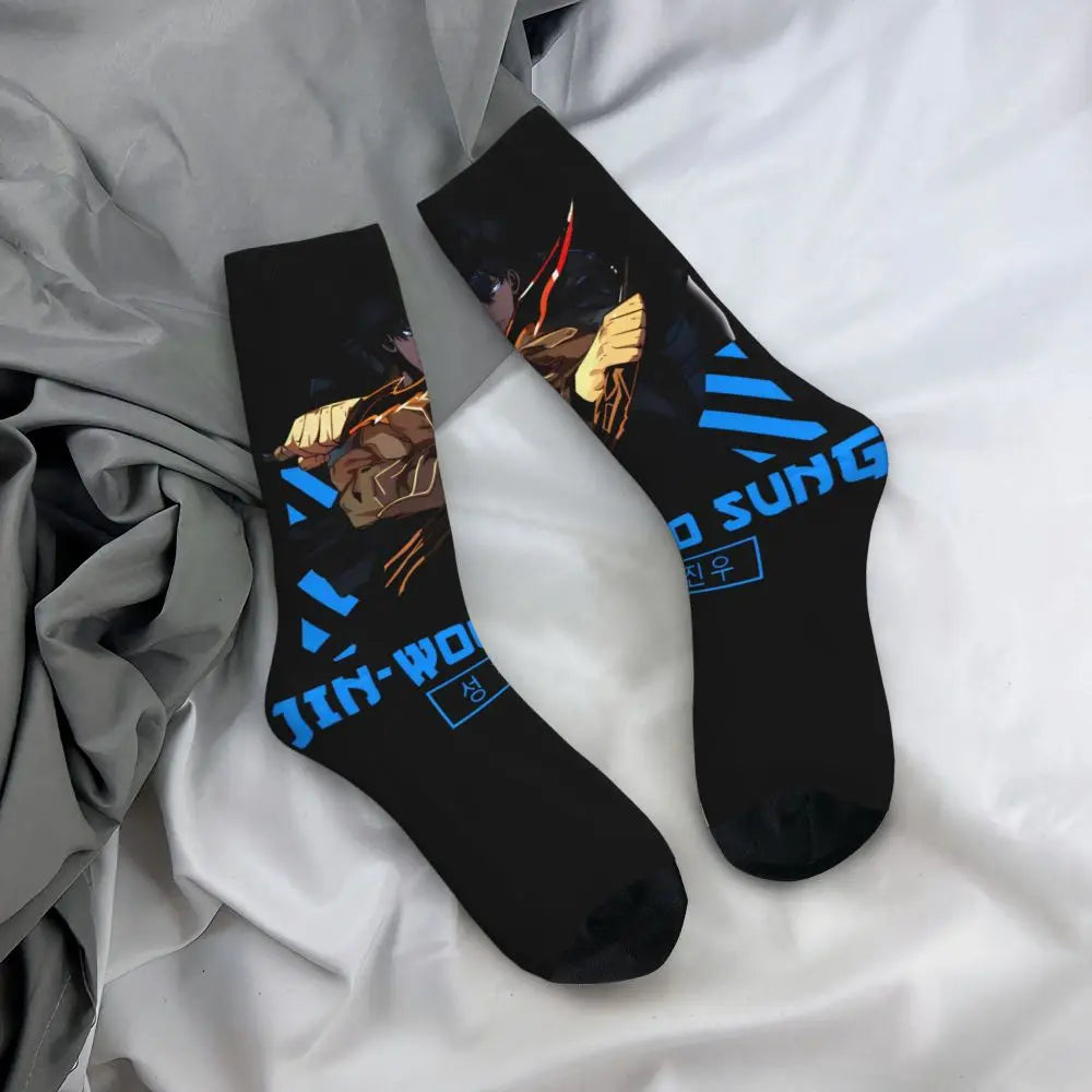 Solo Leveling: Sung jinwoo Shadow Monarch Socks,Leisure Beautiful printing Suitable for all seasons Dressing Gifts