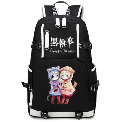 Black Butler: USB Backpack Book Bag Casual Travel Computer Men Women Girl Boys Cosplay Bag Schoolbag Laptop Bags
