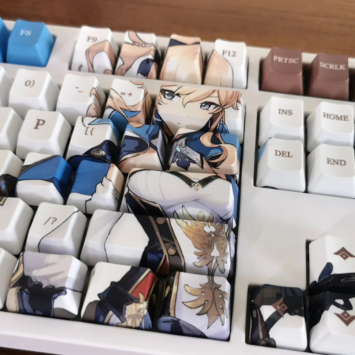 Genshin Impact: ZHONGLI Klee Pbt Material Keycaps Set for ANSI 61 87 104 108 keys Mechanical Keyboard Oem Profile Only KeyCaps