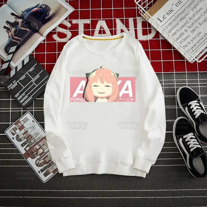 Spy Family Hoodie: Spy X Family Yor Forger Sweatshirts Loid Forger Bond Pullover Harajuku Anya Smug Casual Clothes