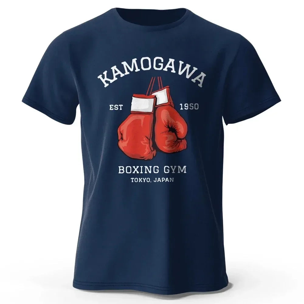 Hajime No Ippo:Streetwear Men Printed Pure Cotton Vintage GYM Men's T-Shirt for Men Women Tops Funny Manga Kamagowa Boxing Gym