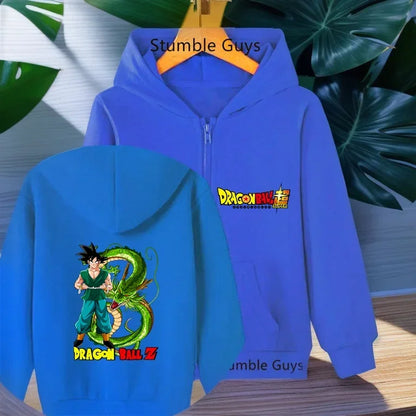 Dragon Ball Z: (KIDS) Zipper Hoodie Clothes Goku Spring Autumn Sweatshirt Children's Tops