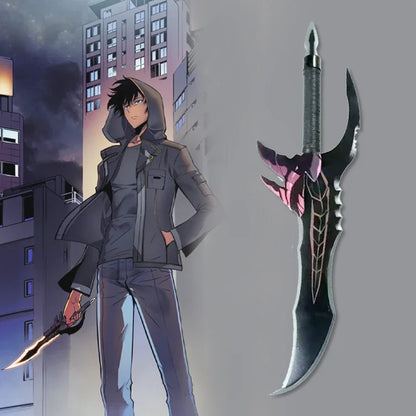 Solo Leveling: Cospaly Prop Cheng Xiaoyu Sword Knight Killer Katanan Fangs Samurai PU/ Wooden Weapon Cospaly Toy Boys