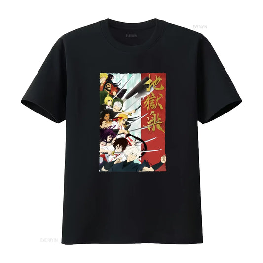 Hell's Paradise: T Shirt gift for him her vintage Washed Stretched Slightly Comfortable homme Casual Versatile Soft