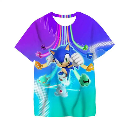 Sonic The Hedgehog: Boys Sonic T-Shirt Kids TShirts Baby Boys Casual Short Sleeves Print T-shirt For Boy Summer Children Tee Shirts Tops