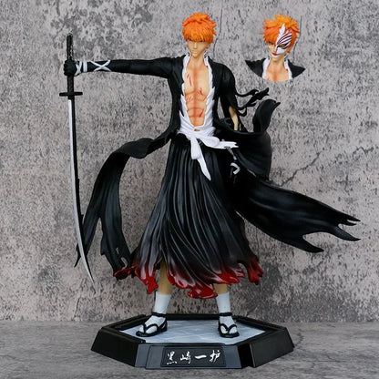 Bleach 35cm Ichigo Kurosaki Ichigo Figure Gk Action Figurine Pvc Statue Model