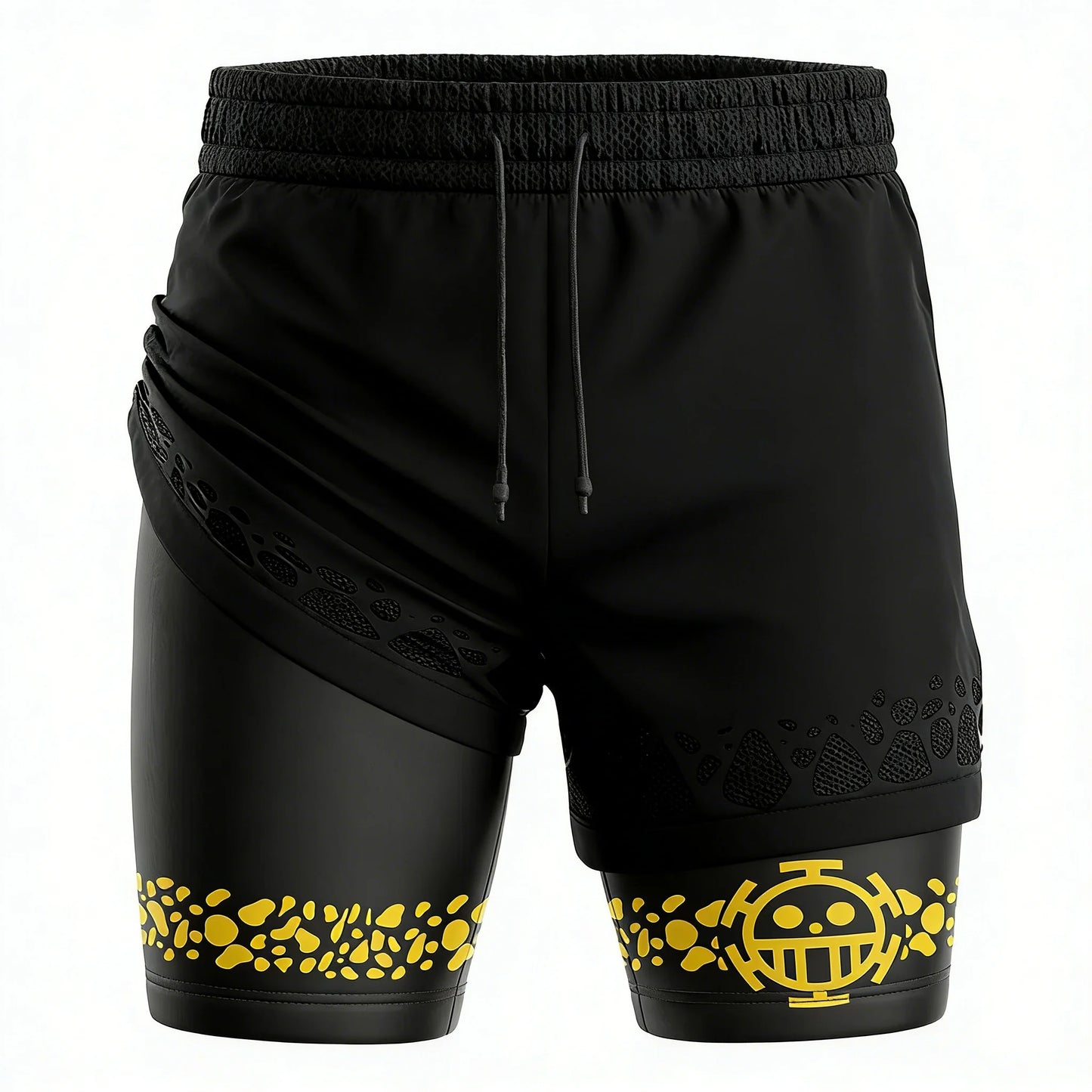 One Piece: Mesh Double-layer Shorts Streetwear Anime Summer 2026 New Y2k Casual Running Gym Workout Quick-drying Pants