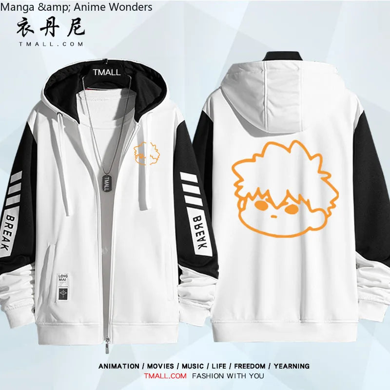 Blue Lock: Isagi Yoichi Nagi Seishiro Cosplay Costum Long Sleeve Print Jacket Zipper Hoodie Women Men FashionHooded Costumes Couple Jacket