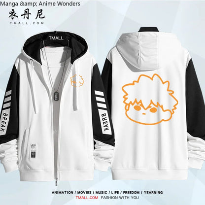 Blue Lock: Isagi Yoichi Nagi Seishiro Cosplay Costum Long Sleeve Print Jacket Zipper Hoodie Women Men FashionHooded Costumes Couple Jacket
