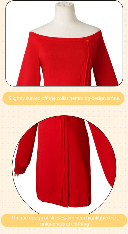 Spy x Family: Yor Forger Cosplay Long Red Knitting Sweater Costume Anime Spy family Women's Wear