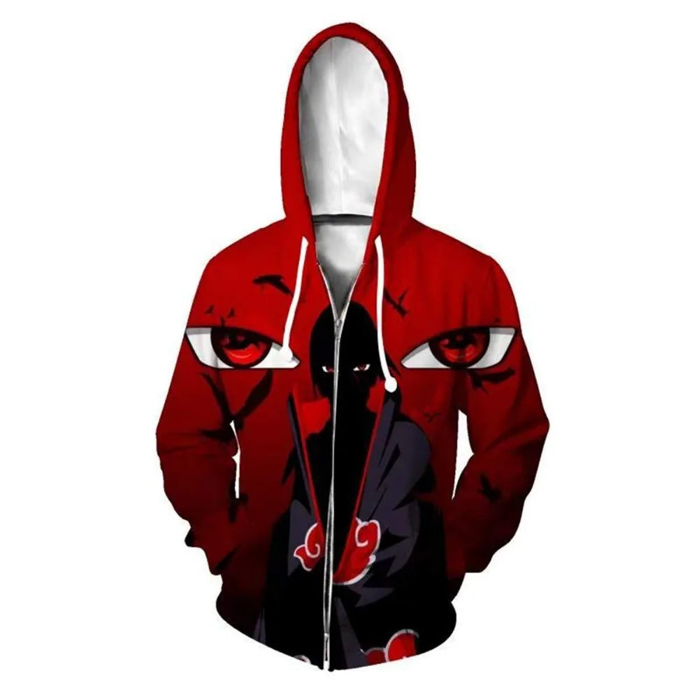 Naruto: Anie Zip Hoodie Jackets Cosplay Clothes Costumes Men Hoodies Sweatshirts Zipper Tops