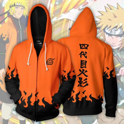 Naruto: Anie Zip Hoodie Jackets Cosplay Clothes Costumes Men Hoodies Sweatshirts Zipper Tops