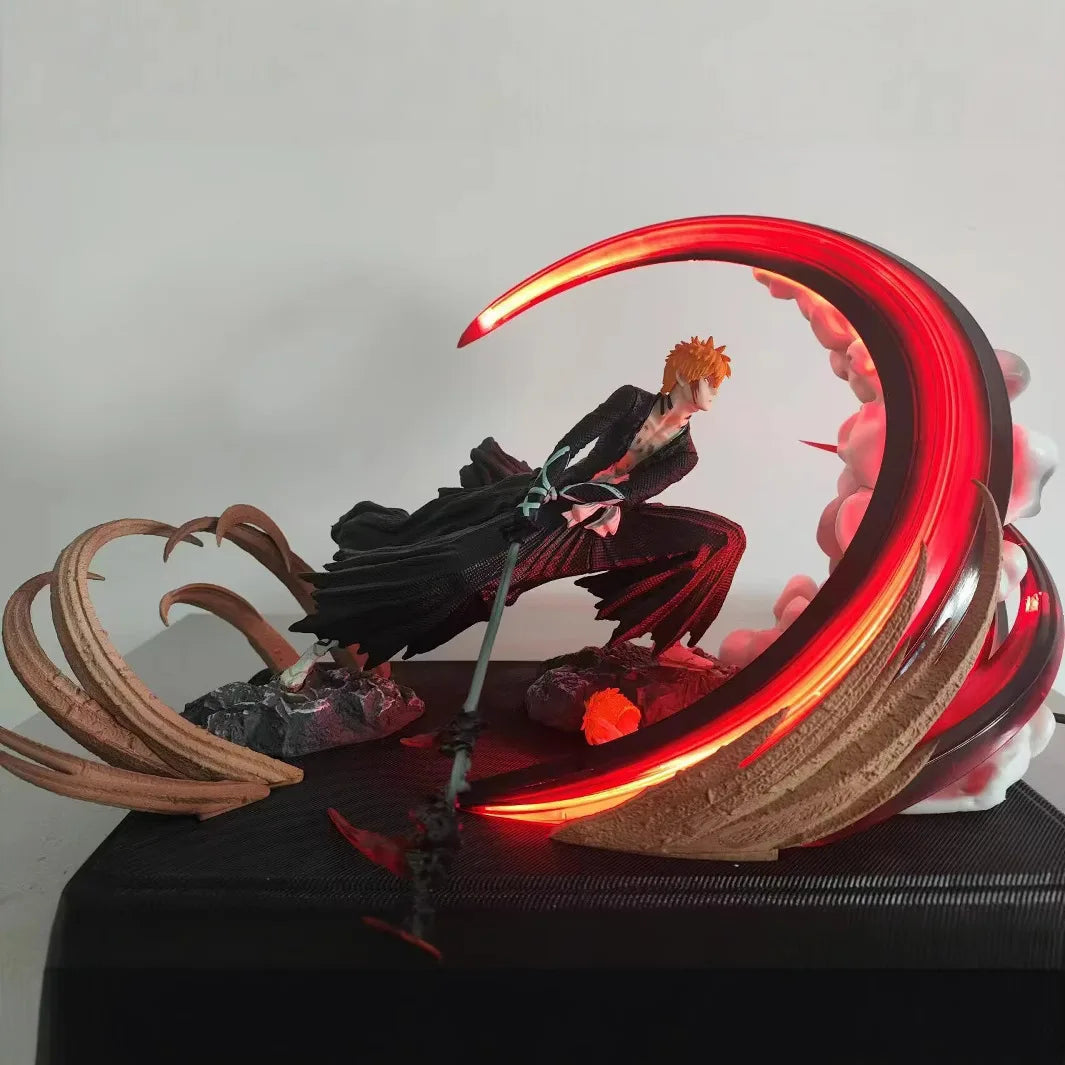 Bleach: 24.5cm  Kurosaki Ichigo Slashing Large Anime Figure Model Gk Statue Boys Collection Desktop Decoration Ornament Toys Gifts