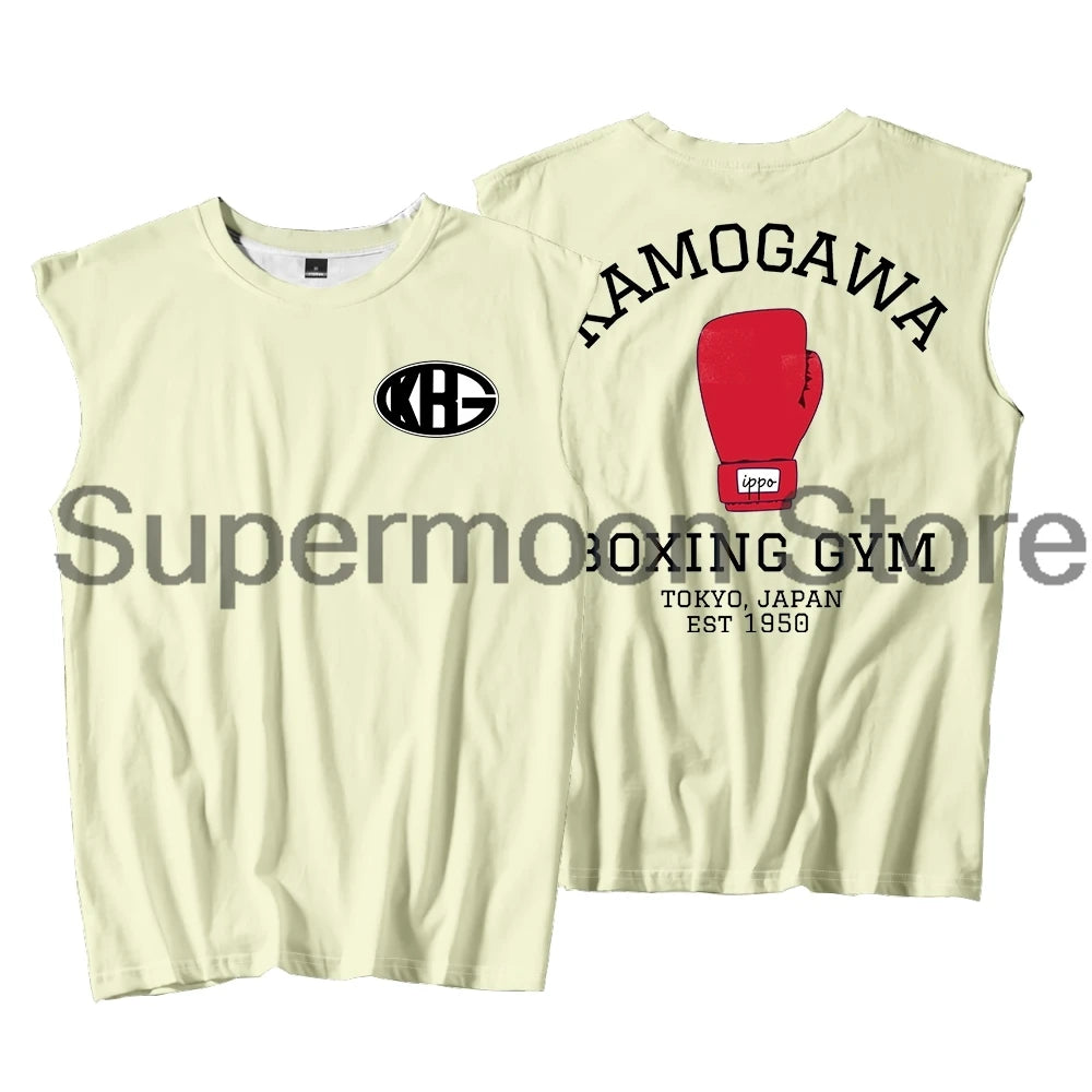 Hajime No Ippo: Kamogawa Boxing Gym Tank Tops Sleeveless Sport Vest Women Men Harajuku Outdoor Sportwear