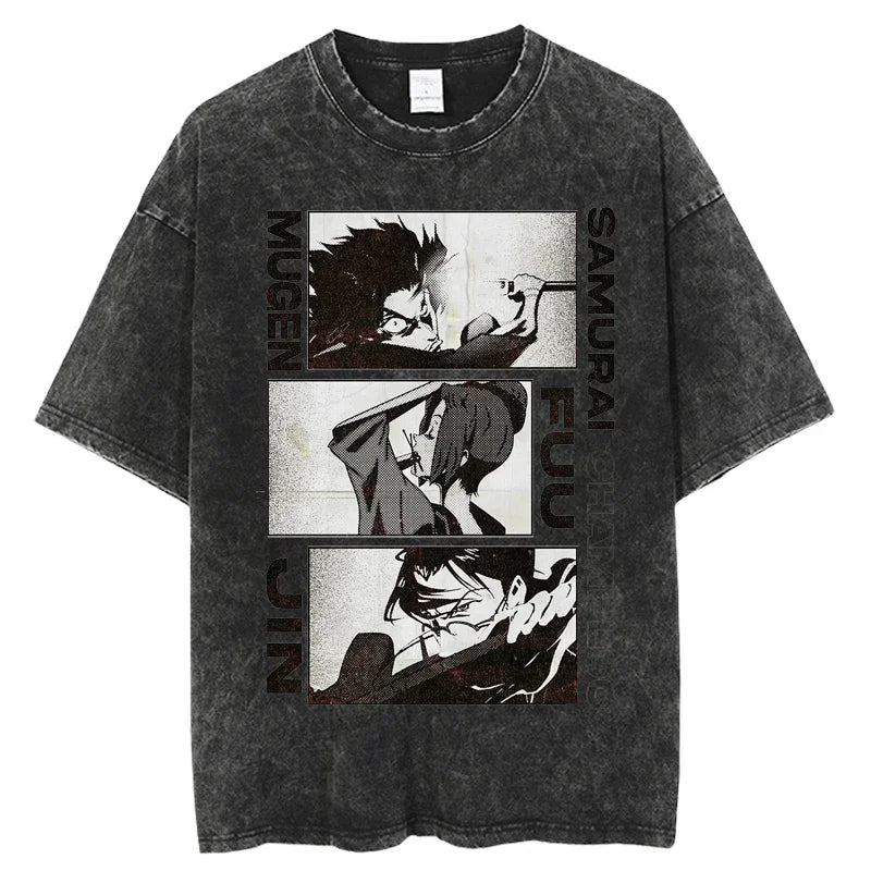 Samurai Champloo :T-Shirt Print T Shirt Fashion Hip Hop T-Shirts Streetwear Summer Casual Tops Unisex