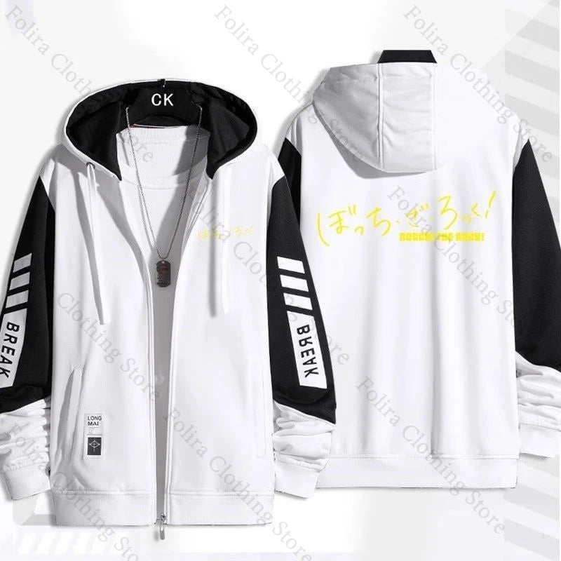 Bocchi The Rock: Series Print Hoodie Men Women Autumn Winter Clothing Zip Coat Casual Daily Wear Men's Hoodies