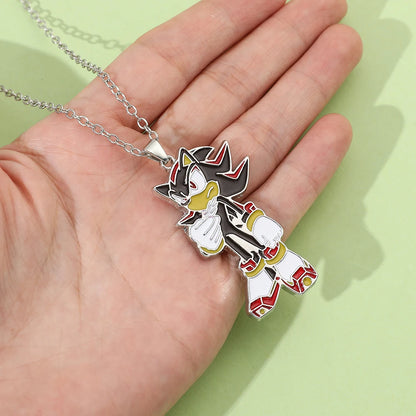 Sonic the  Hedgehog: Shadow The Hedgehog Pendant Character Necklace OR Keychain